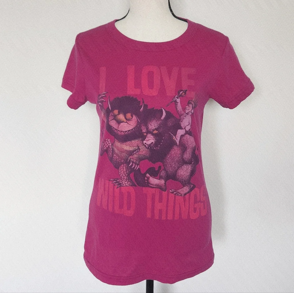 Vintage Junk Food Where The Wild Things Are Pinkish Purple Graphic Cotton Blend - Picture 3 of 12